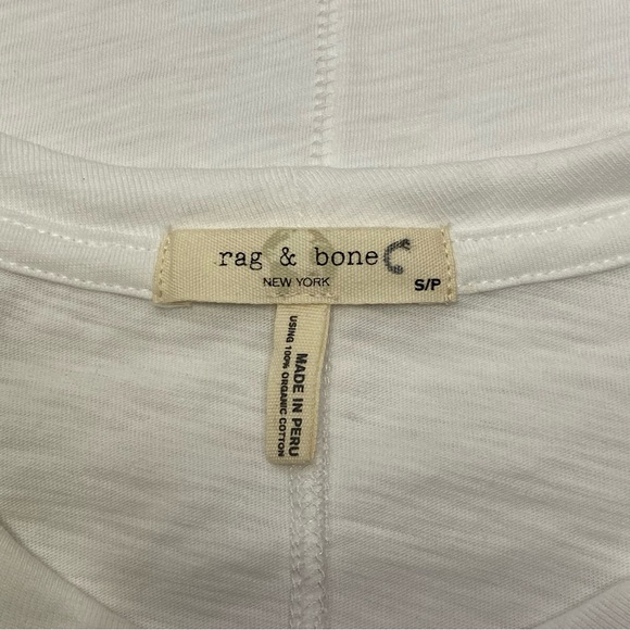 RAG AND BONE Venice Beach Graphic Short Sleeve Muscle Tee White Small - Picture 10 of 14
